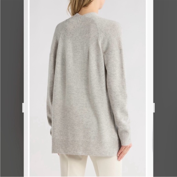 Vince Wool & Cashmere Cardigan in Heather Beige - Picture 2 of 8